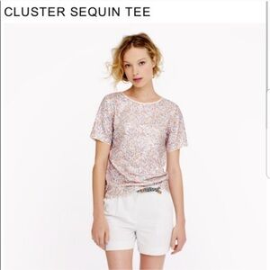 J. Crew cluster sequin tee, Size XL